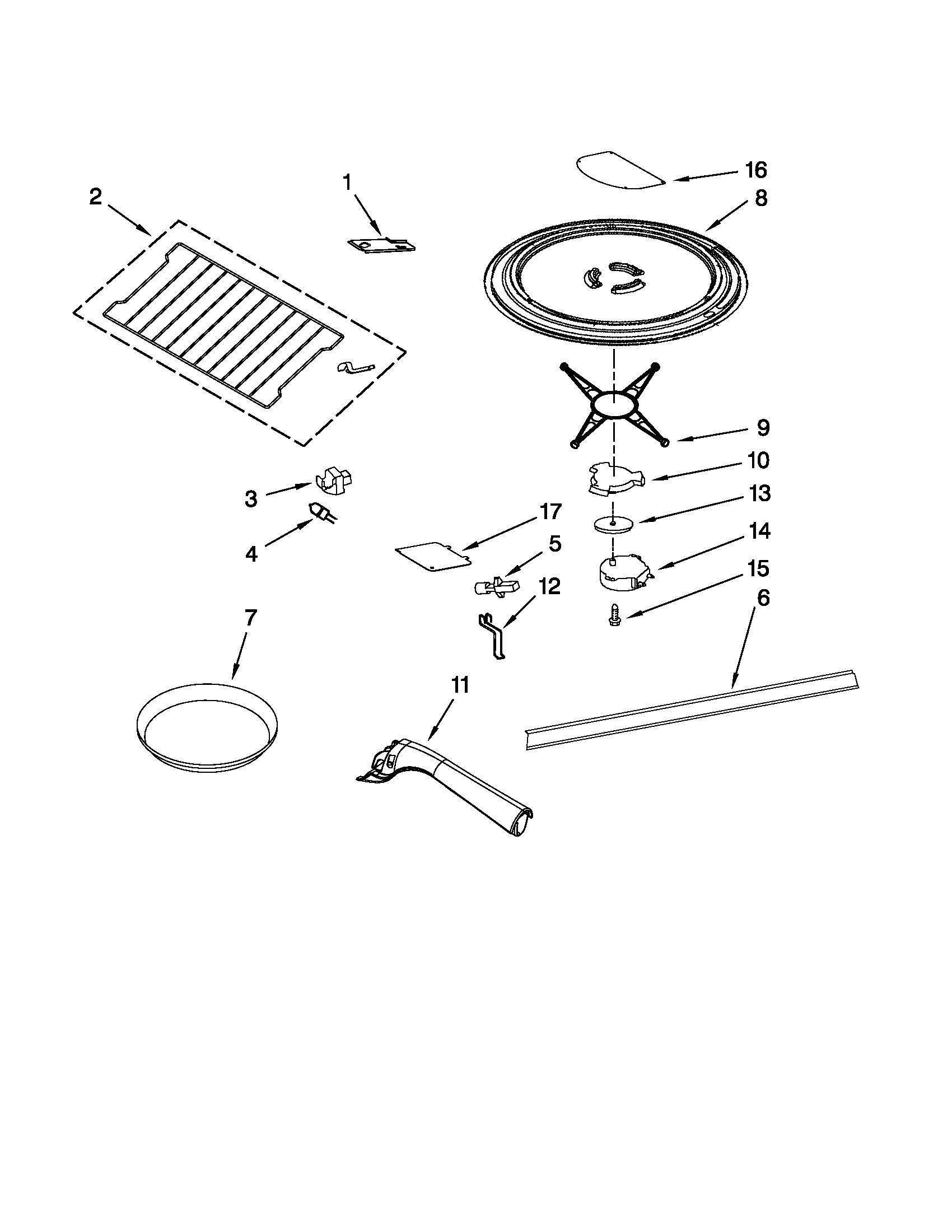 Rack and turntable parts