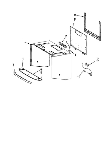 Cabinet and installation parts