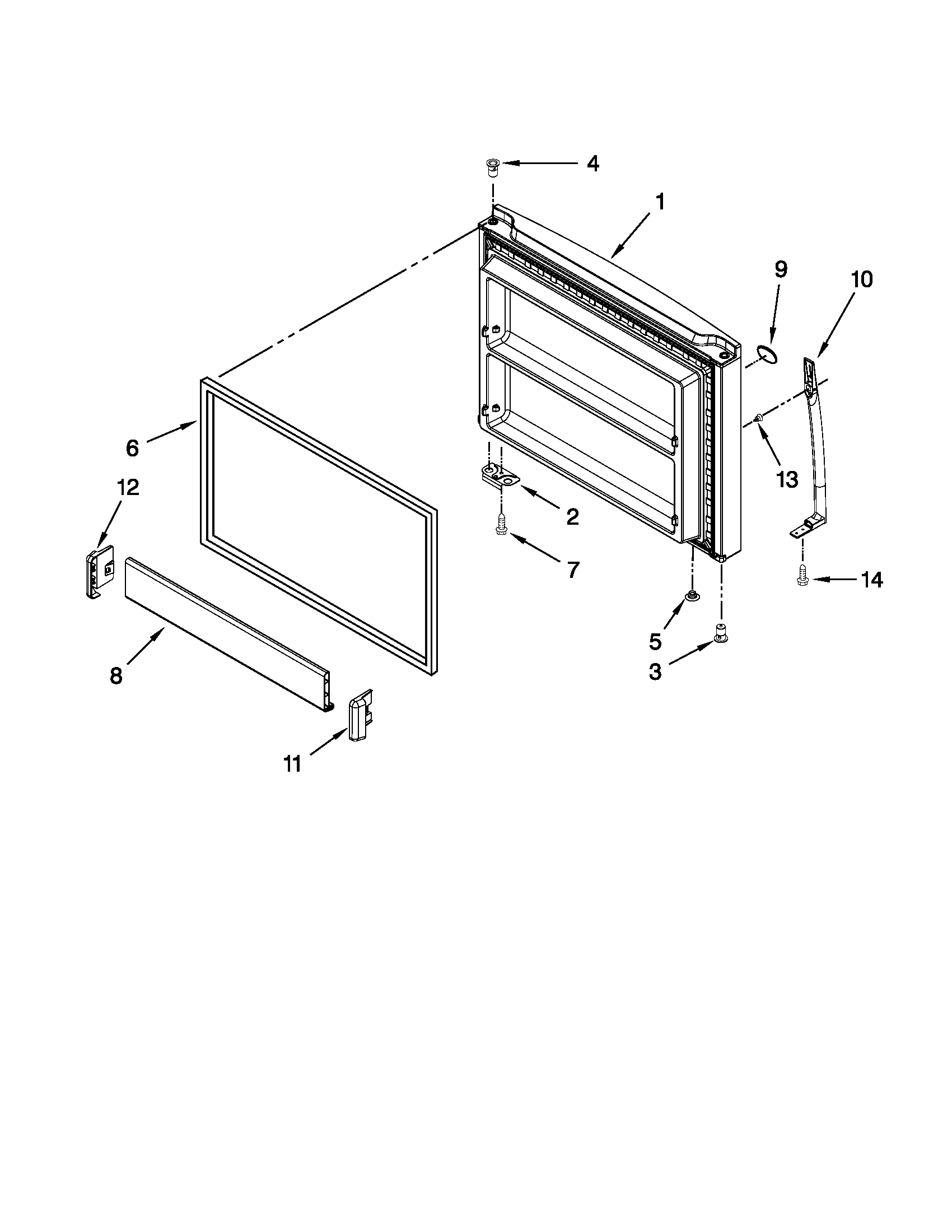 Freezer door parts