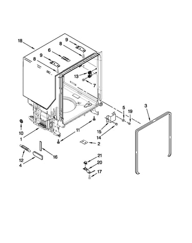 Tub and frame parts