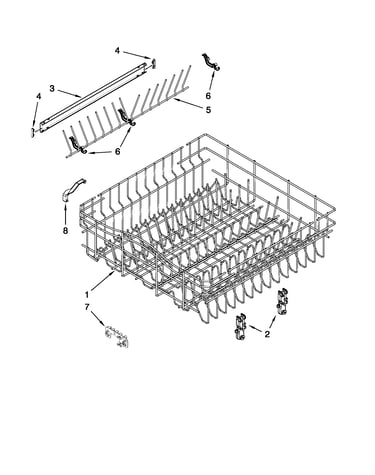 Upper rack and track parts