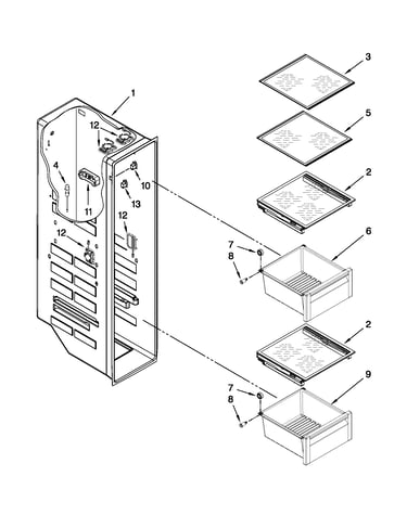 Freezer liner parts