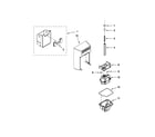 Whirlpool GSS30C7EYF00 motor and ice container parts diagram