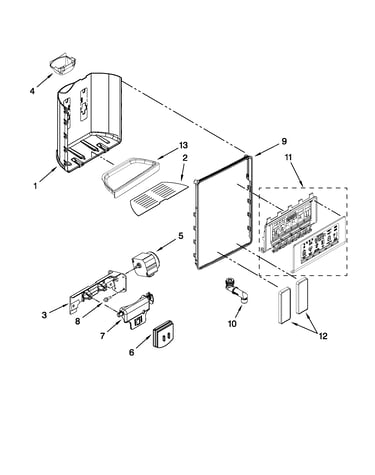 Dispenser front parts
