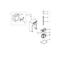 Whirlpool GSS30C7EYW03 motor and ice container parts diagram