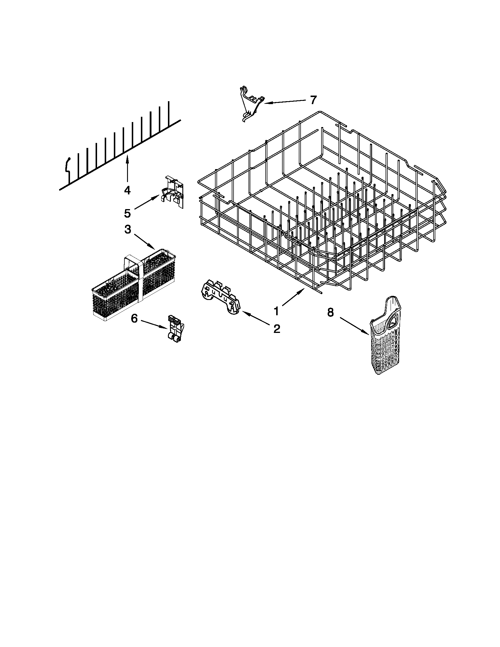 Lower rack parts