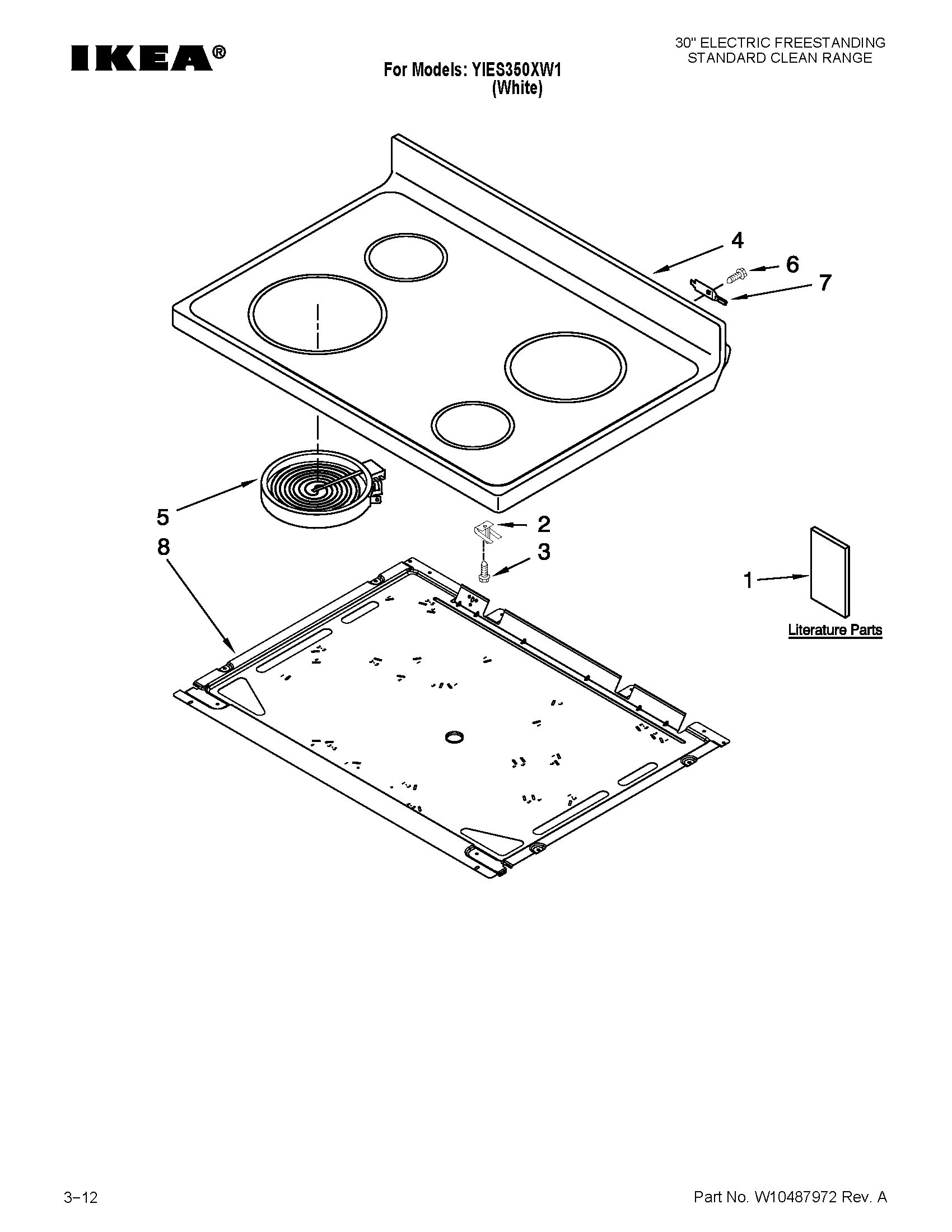 Cooktop parts