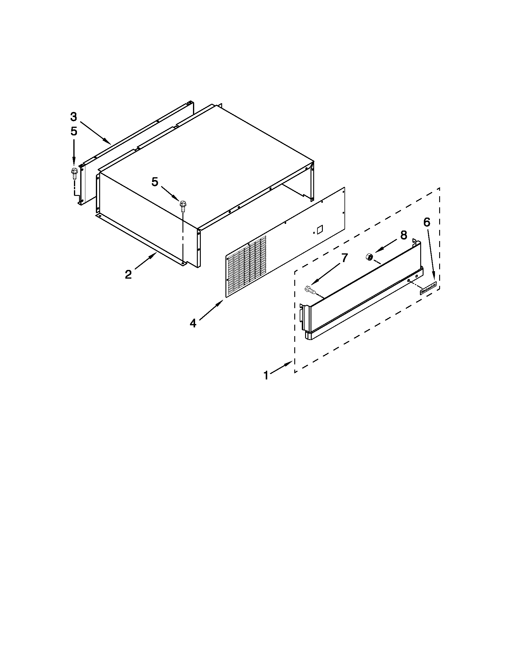 Top grille and unit cover parts