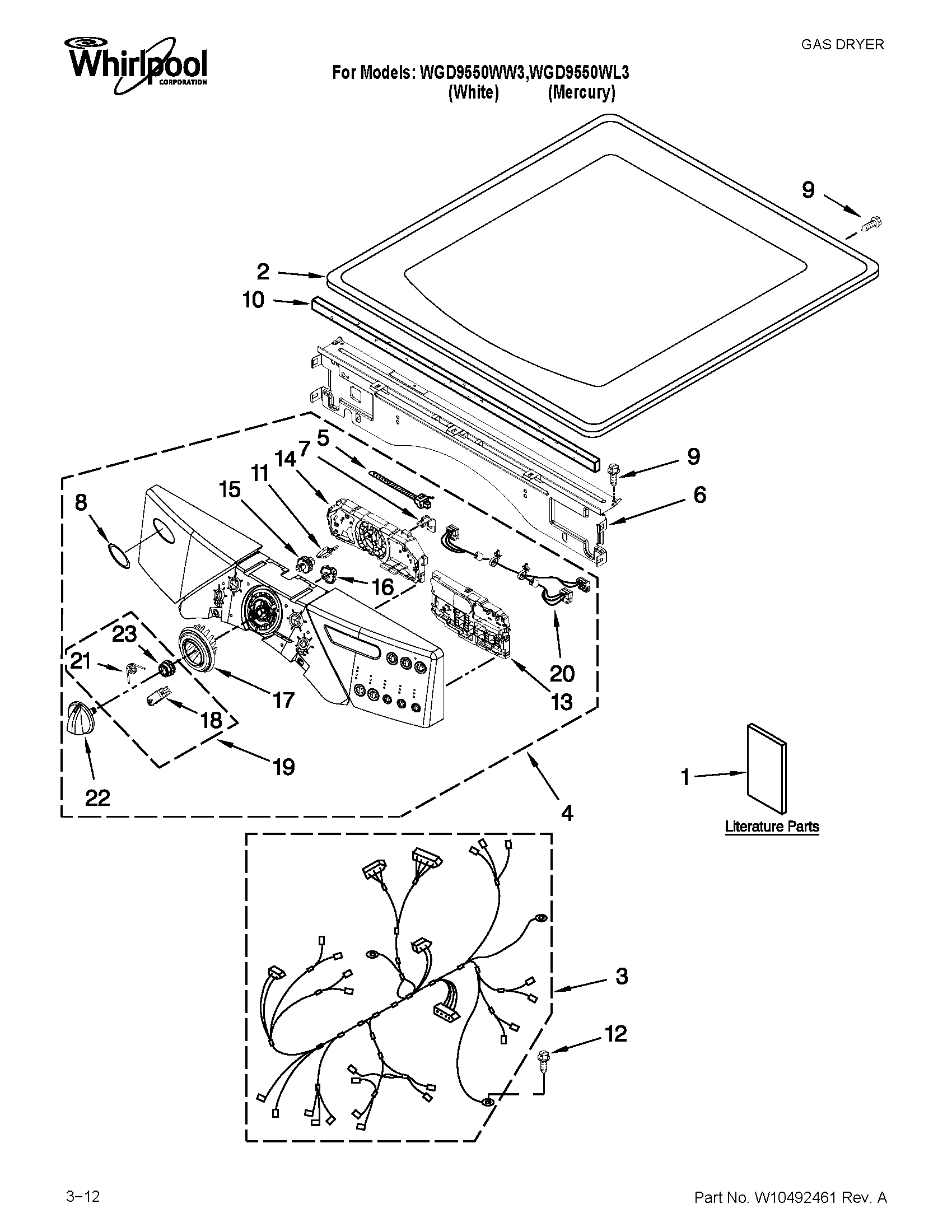 TOP AND CONSOLE PARTS