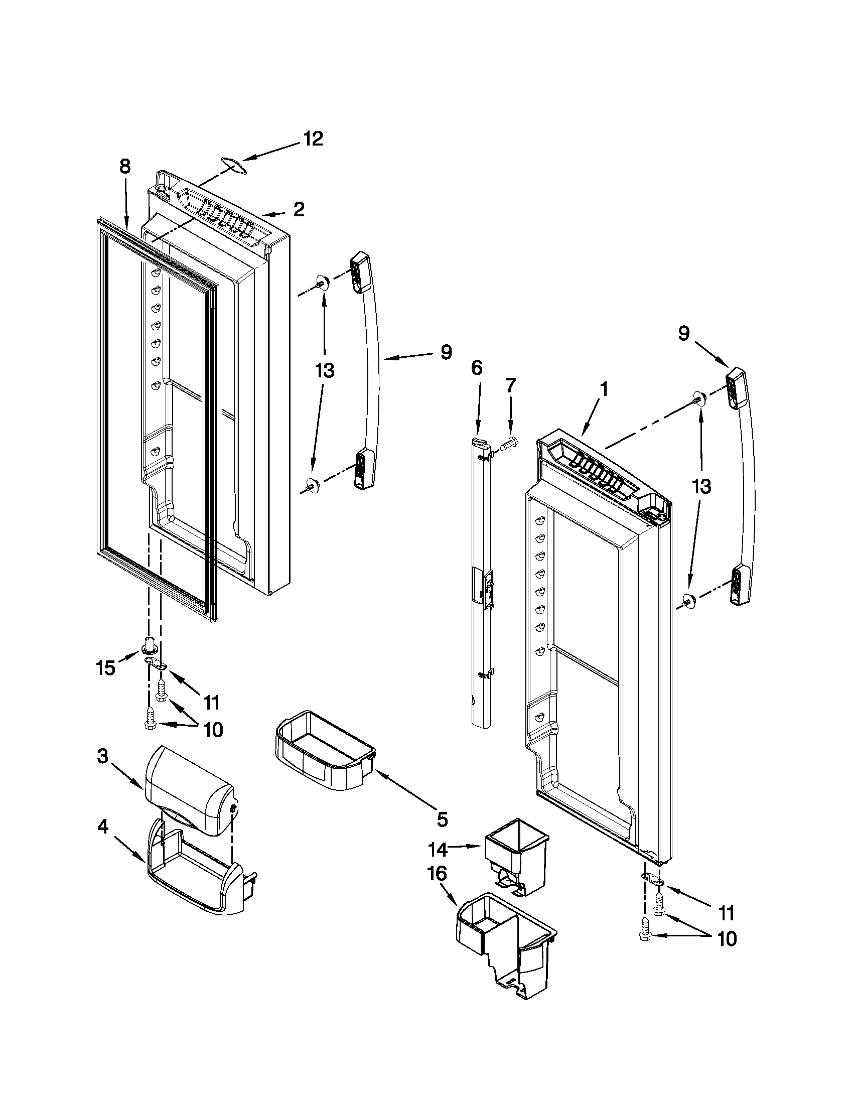 REFRIGERATOR DOOR PARTS