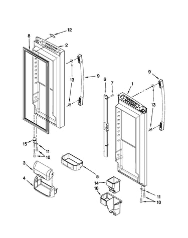 Refrigerator door parts