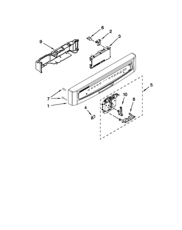Control panel and latch parts