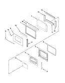 Upper oven door parts