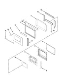 Lower oven door parts