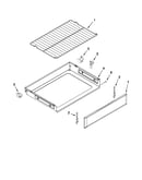 Drawer and rack parts