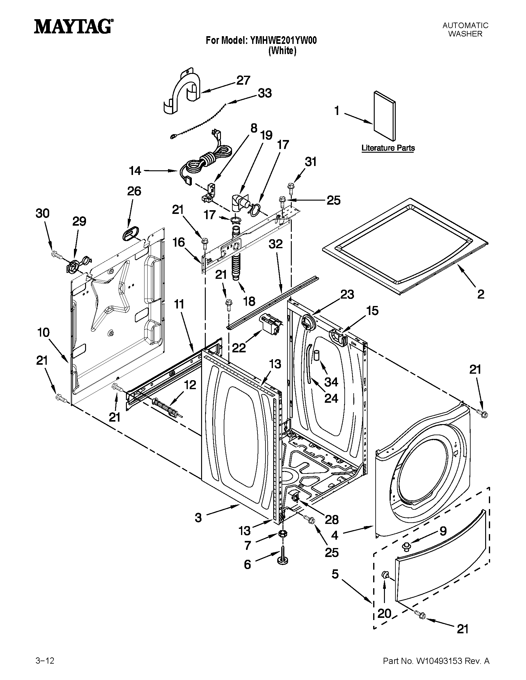 Top and cabinet parts