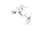 Maytag YMHWE201YW00 pump and motor parts diagram