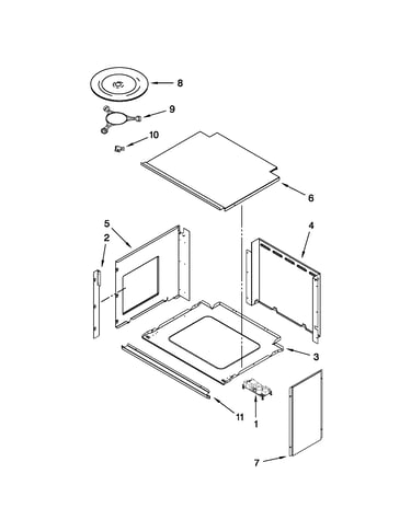 Top support and turntable parts
