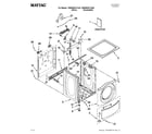 Maytag YMHWE251YL00 top and cabinet parts diagram
