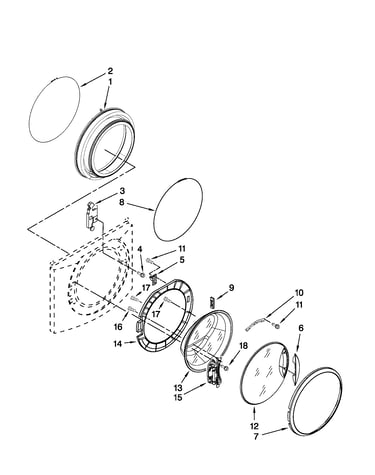 Door and latch parts