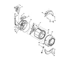 Maytag YMHWE251YG00 tub and basket parts diagram