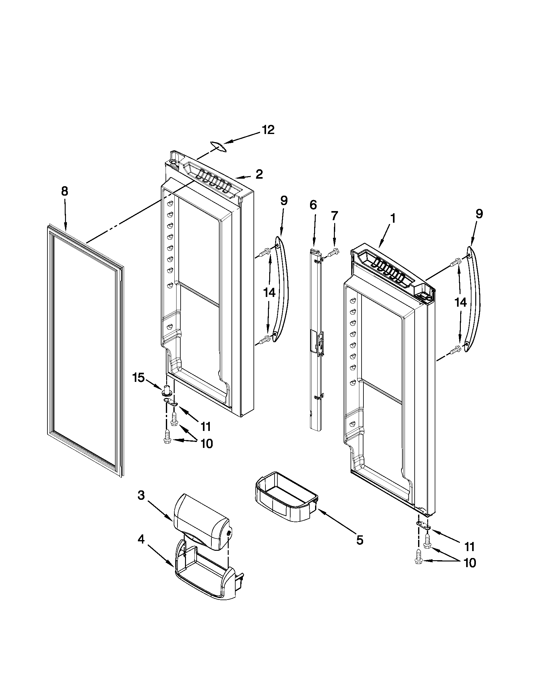 Refrigerator door parts