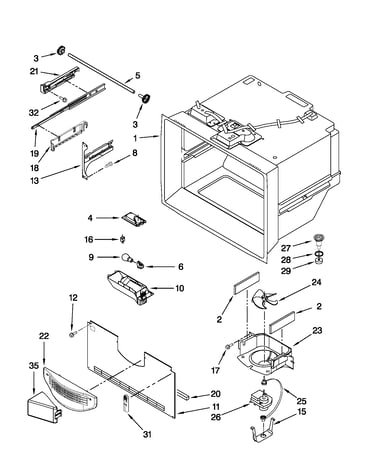 Freezer liner parts