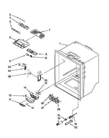Refrigerator liner parts