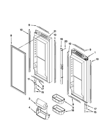 Refrigerator door parts