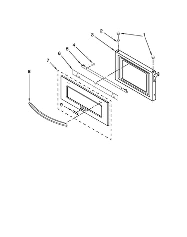 Microwave door parts