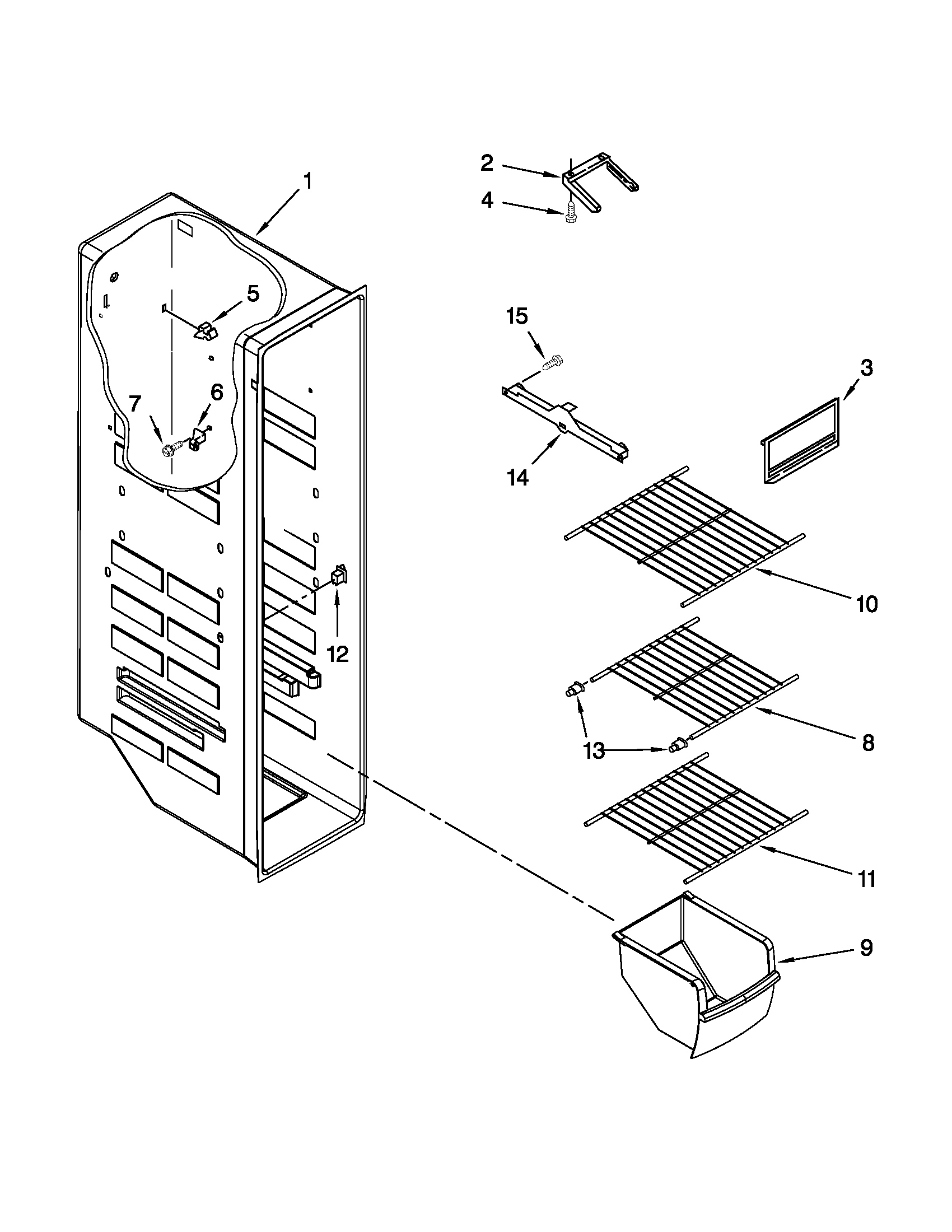 Freezer liner parts