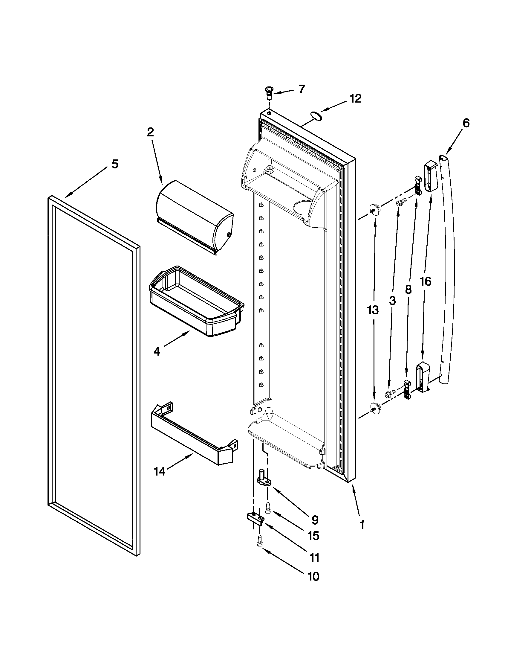 Refrigerator door parts