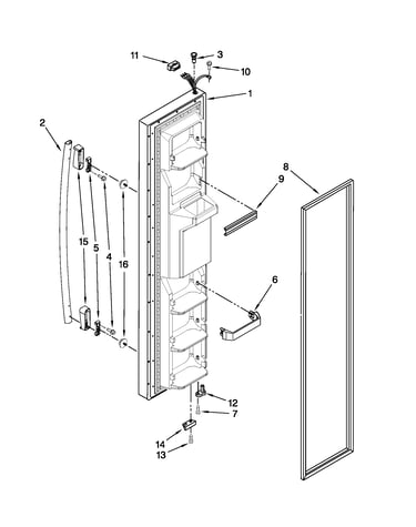 Freezer door parts