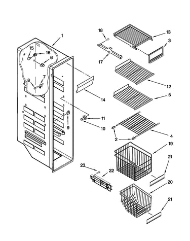 Freezer liner parts