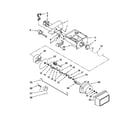 Whirlpool BRS70FBANA00 motor and ice container parts diagram