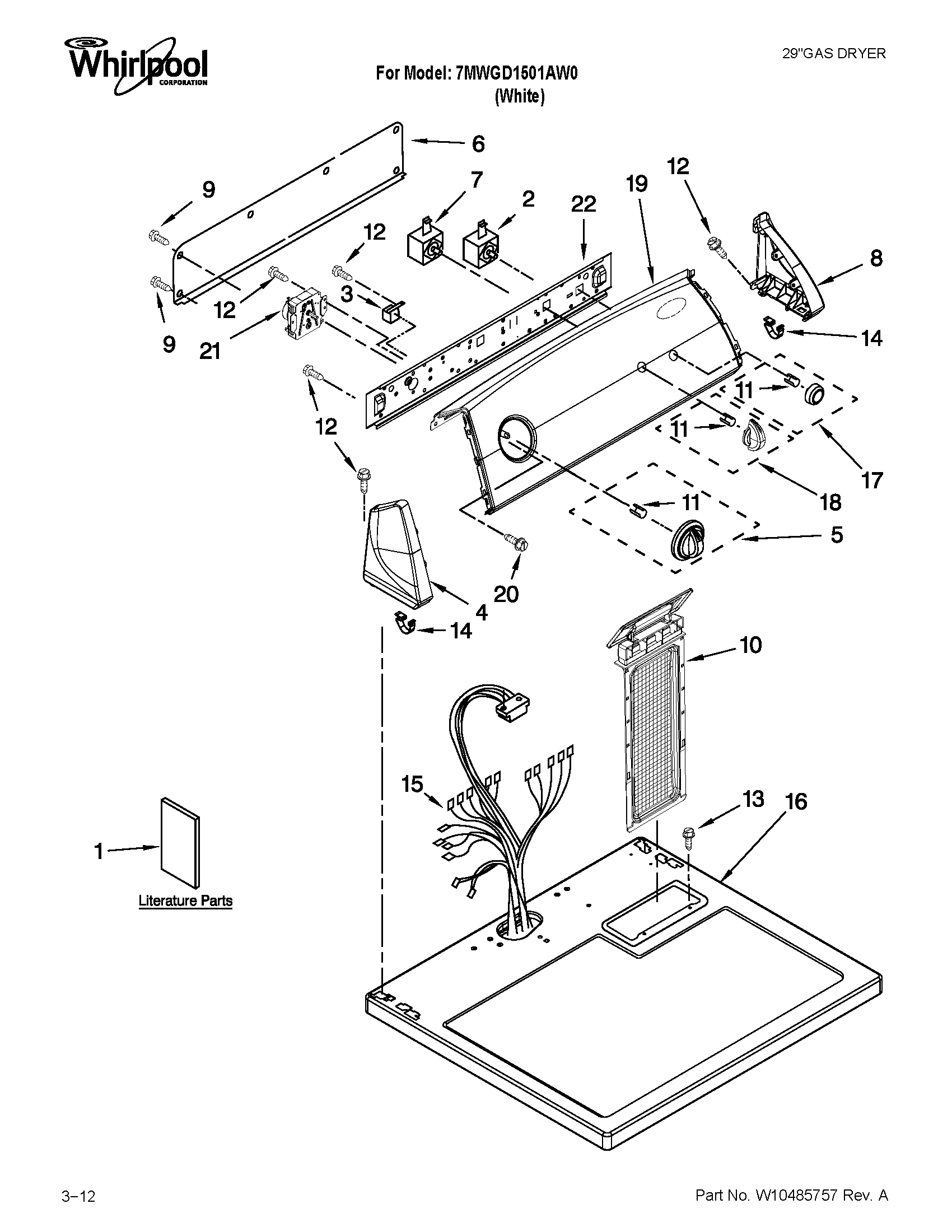 TOP AND CONSOLE PARTS