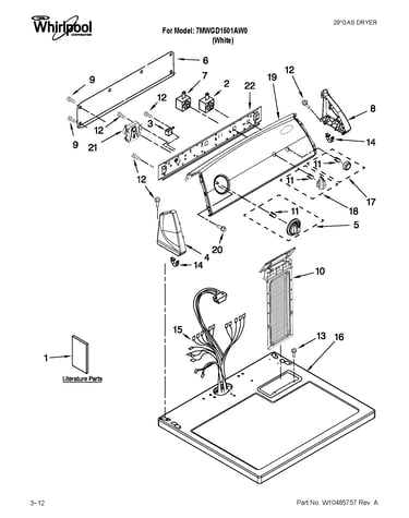 Top and console parts
