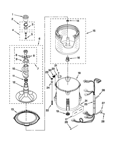 Basket and tub parts