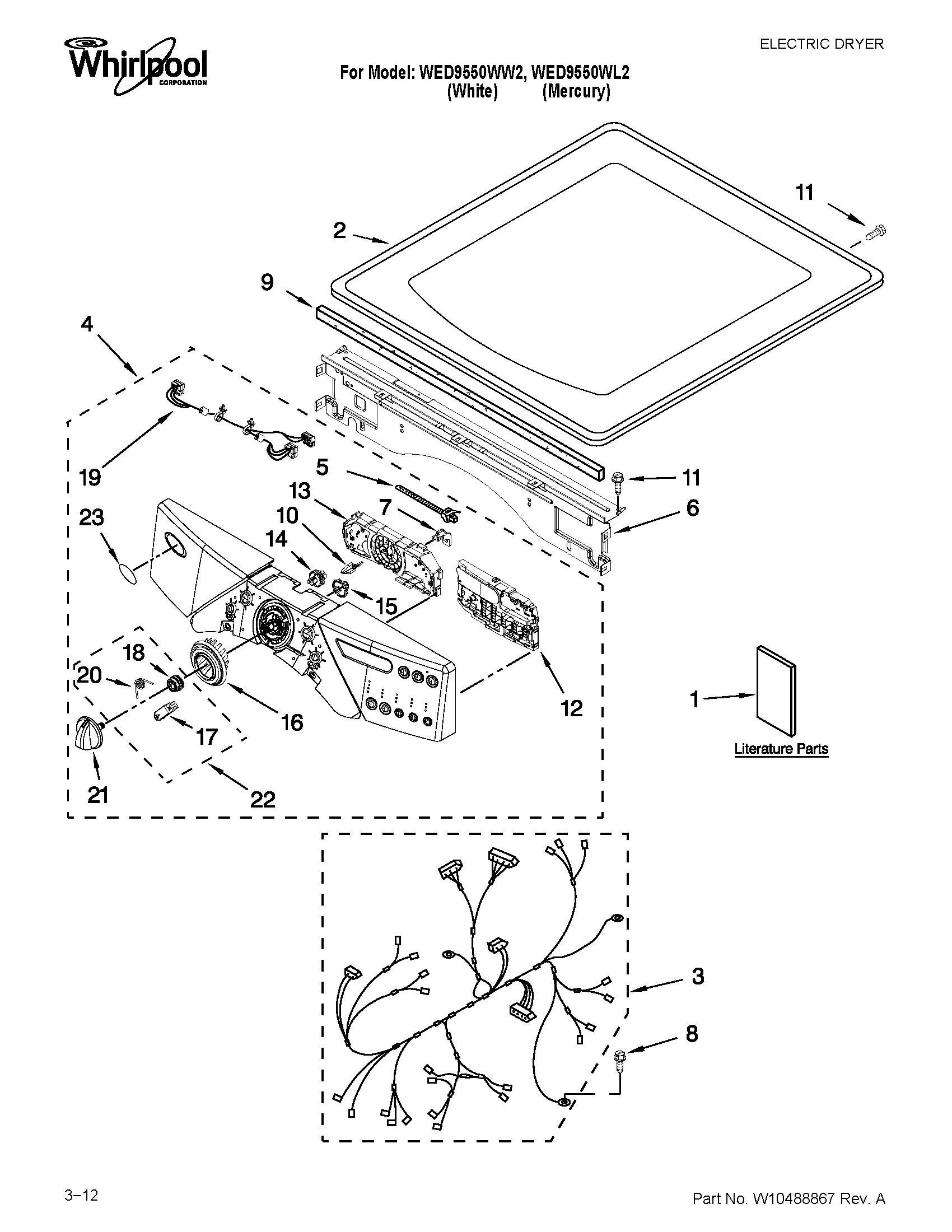 Top and console parts