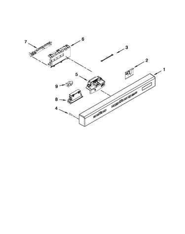 Control panel and latch parts