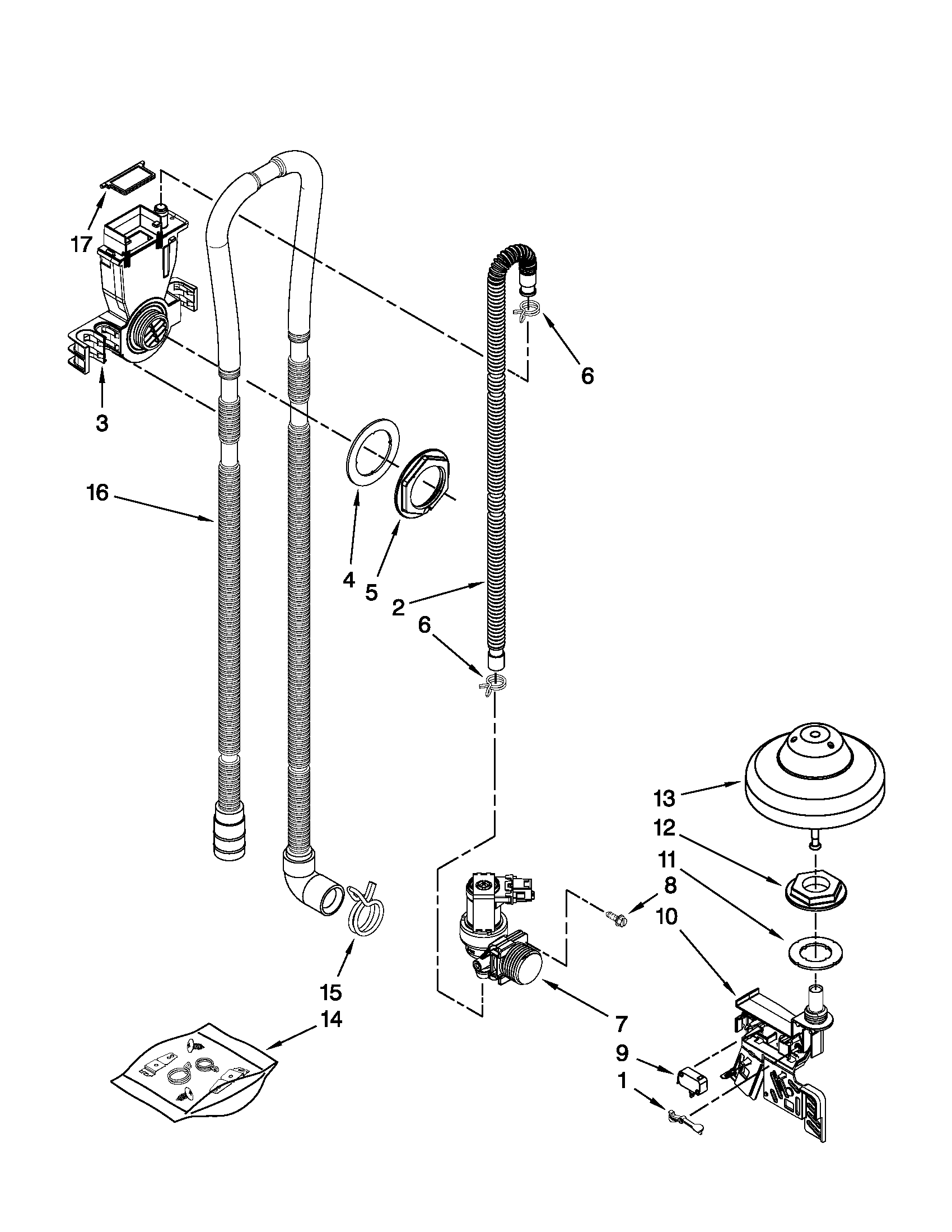 Fill, drain and overfill parts