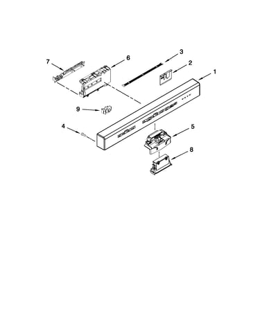 Control panel and latch parts