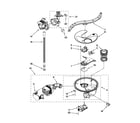KitchenAid KUDE20IXWH8 pump, washarm and motor parts diagram