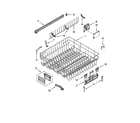 KitchenAid KUDS30IXBT7 upper rack and track parts diagram