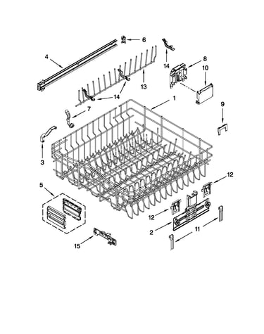 Upper rack and track parts
