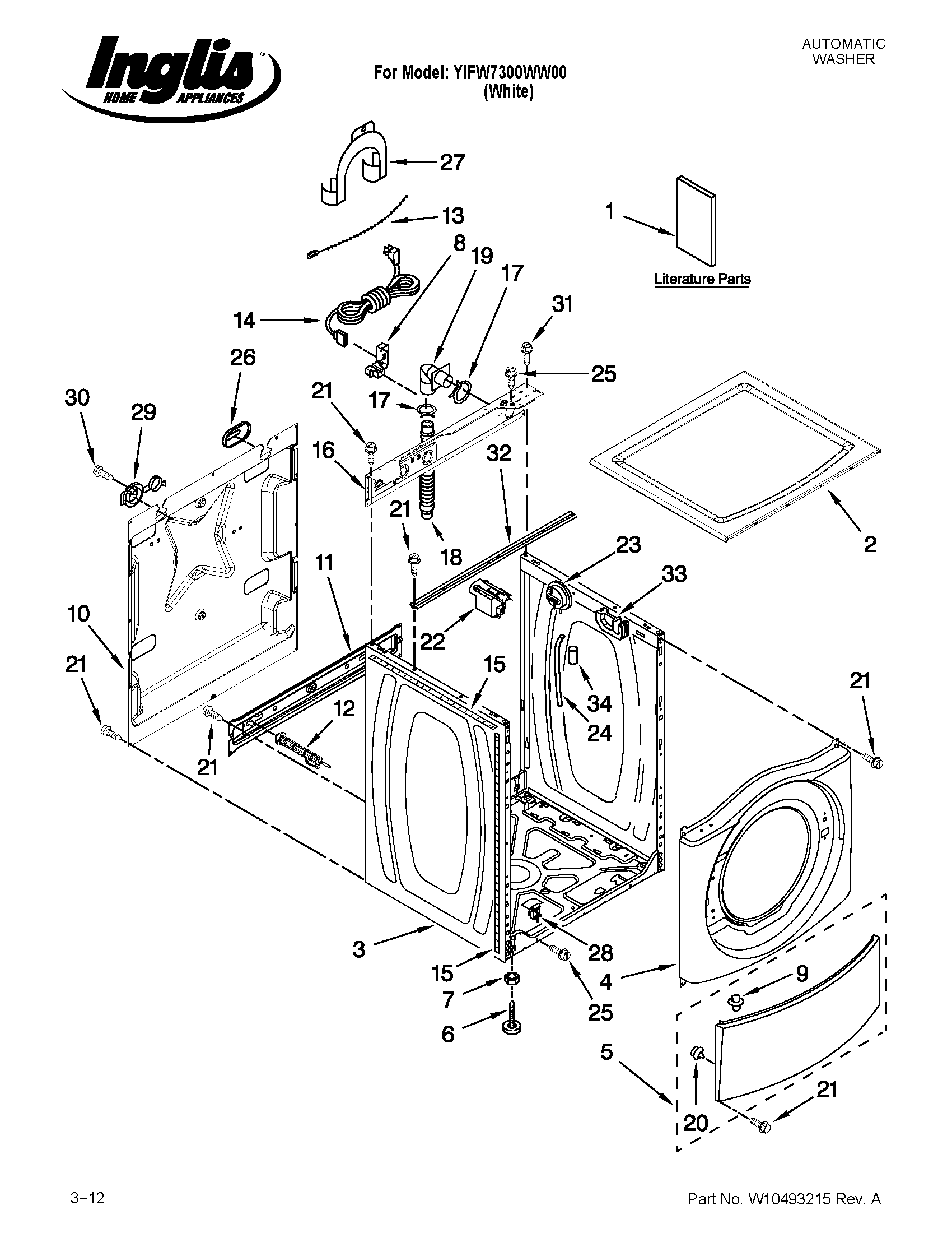 Top and cabinet parts