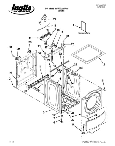Top and cabinet parts