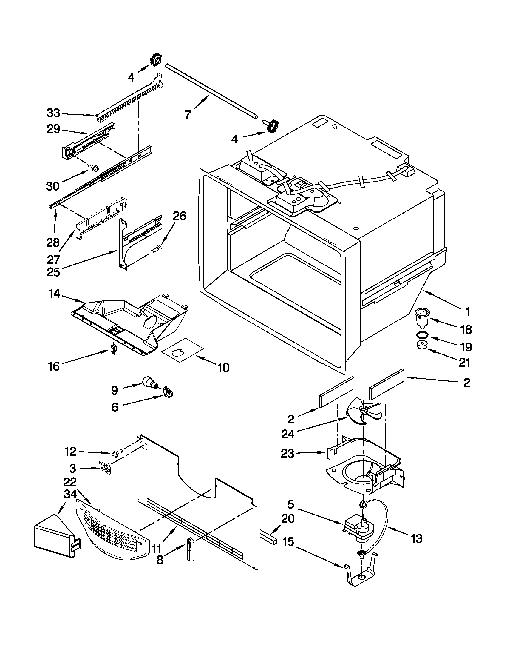 FREEZER LINER PARTS