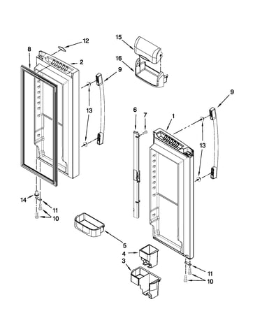 Refrigerator door parts