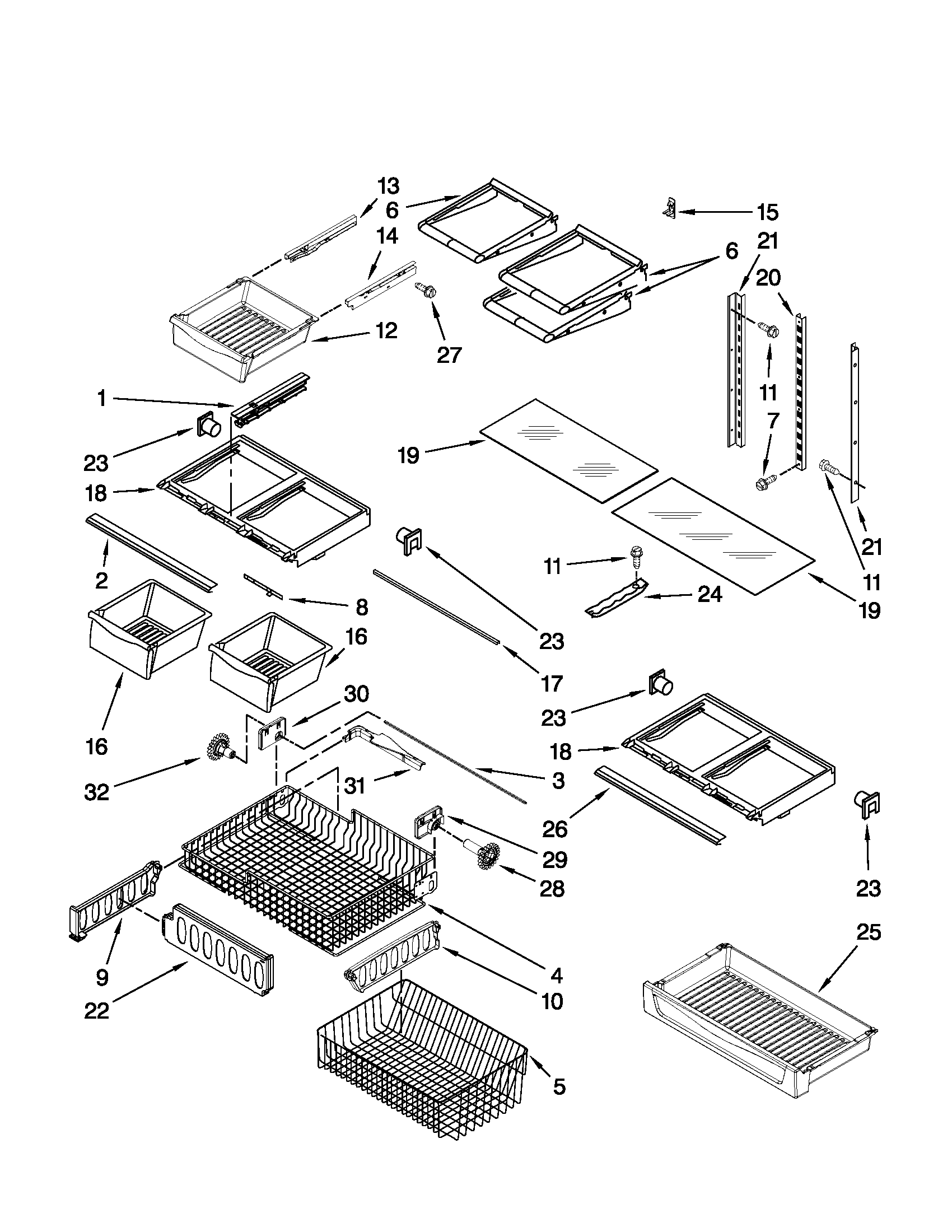 Shelf parts